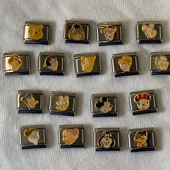 Disney Jewelry - 16 Disney Italian Charms 9mm add-a-link bracelet